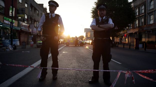 Police in a street