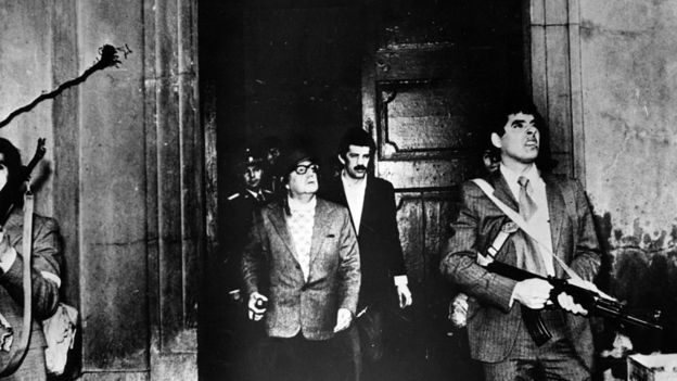 Allende en La Moneda en 1973