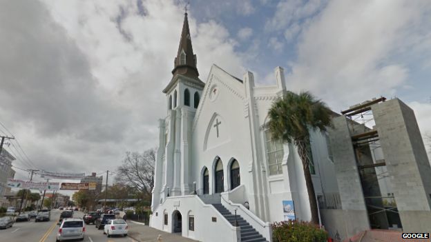 Emanuel AME Church in Charleston, South Carolina - Google Street View, December 2014
