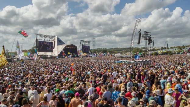 The green energy powering Glastonbury 2023 - including Arcadia - BBC News