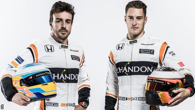 McLaren-Honda's Fernando Alonso and Stoffel Vandoorne.