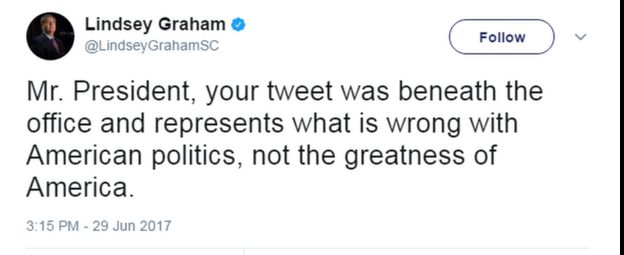 Tweet by Lindsey Graham