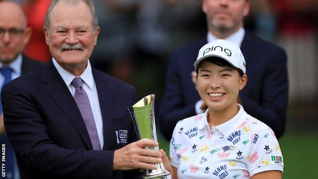 Hinako Shibuno of Japan will defend her British Women's Open trophy at Royal Troon in August
