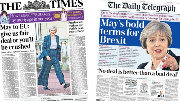 Times/Telegraph front pages
