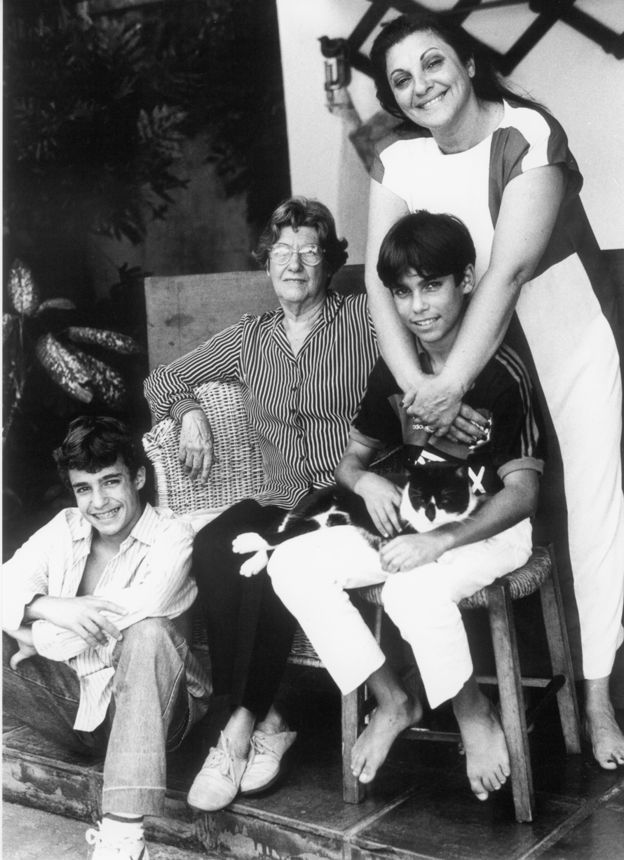 Bernardo Amaral, Elisa do Amaral, João Mario e Yara Amaral, em novembro de 1988