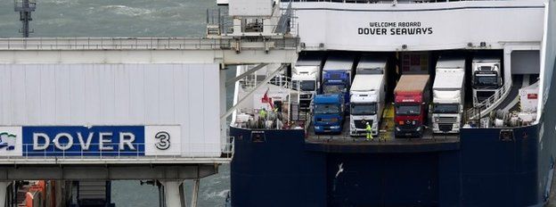 Ferry arriving at Dover