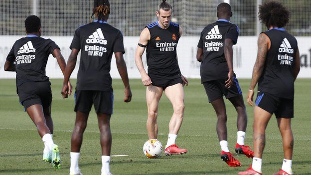 Gareth Bale training with Real Madrid