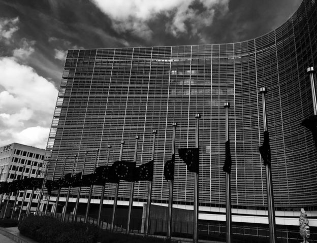 EU flags at half-mast