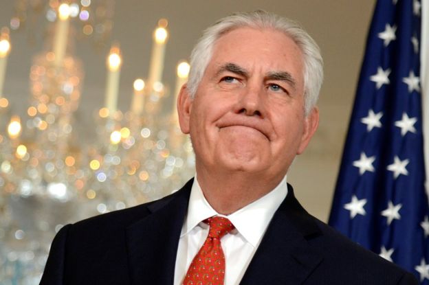 US Secretary of State Rex Tillerson in Washington, 13 October