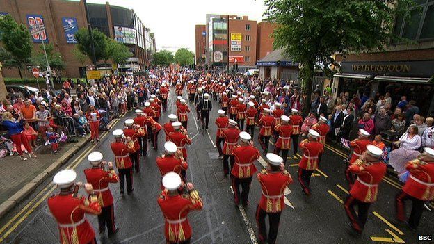 Parade on Belfast's Dublin Road