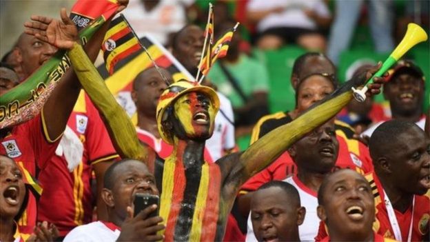 Les supporters de l'équipe ougandaise