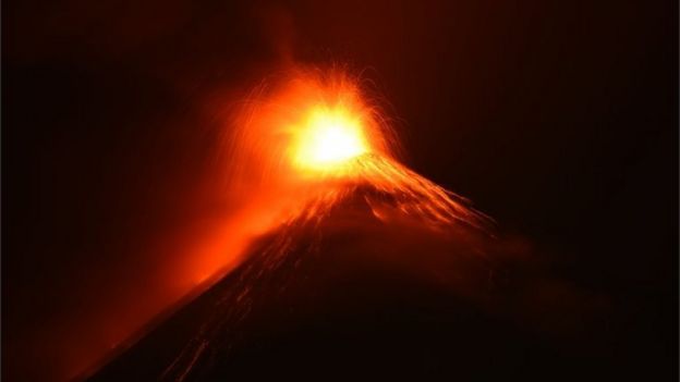 Thousands flee as Guatemala's Fuego volcano erupts - BBC News