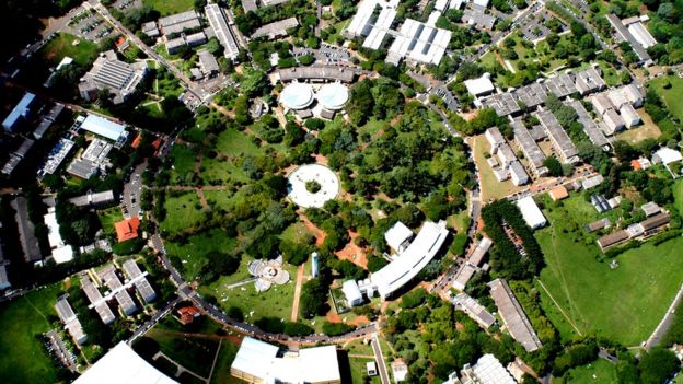 Vista aérea do campus da Unicamp em Barão Geraldo