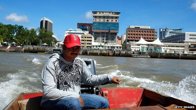 Boatman in the capital of Brunei, Bandar Seri Begawan
