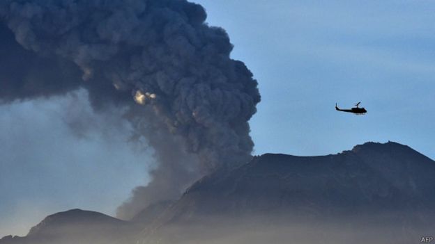Erupción del volcán Calbuco, en el sur de Chile.