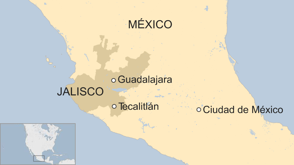 Un mapa de Jalisco