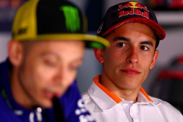 Marc Márquez y Valentino Rossi