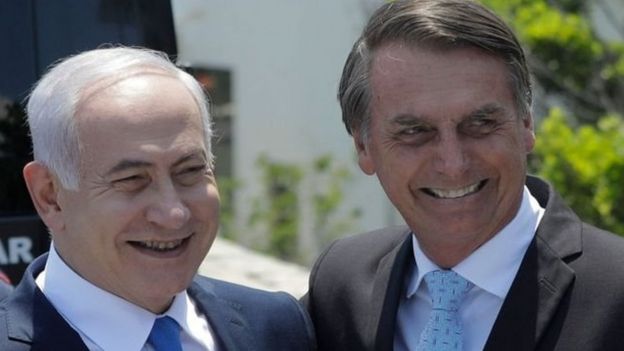 Benjamin Netanyahu e Jair Bolsonaro