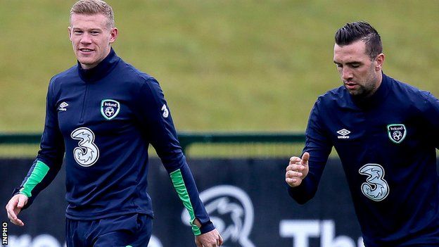 James McClean (left) and Shane Duffy should both be involved in Friday's friendly against Mexico