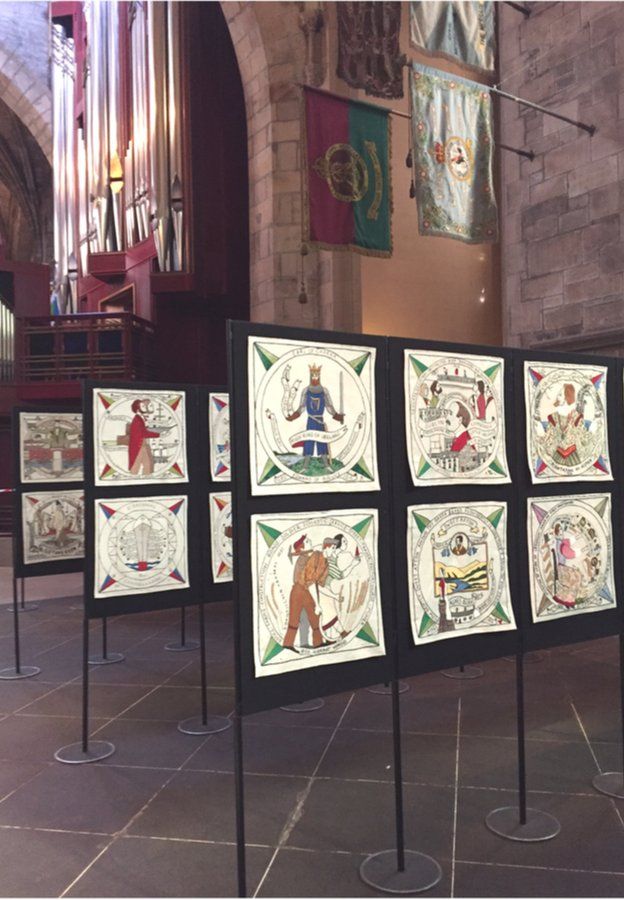 Scottish Diaspora Tapestry goes on display in Edinburgh BBC News