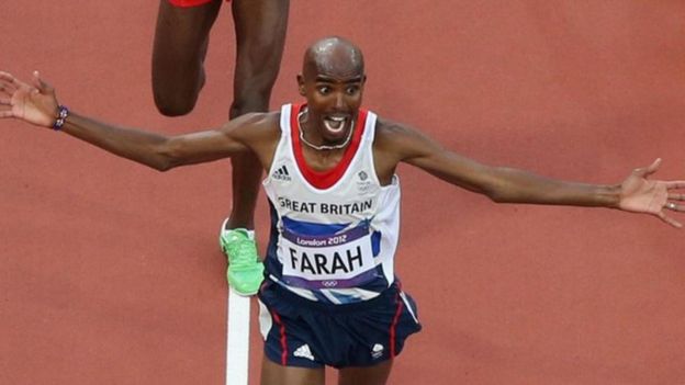 Bingwa wa medali za dhahabu katika mbio za mita 10,000 na 5,000 katika mashindano ya Olimpiki mjini Rio Mo Farah