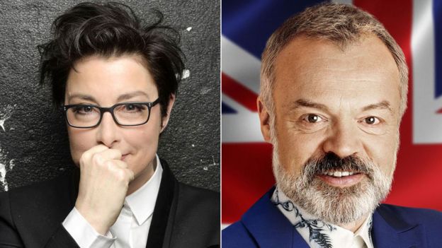 Sue Perkins and Graham Norton