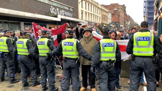 Two Arrested During Republican March And Loyalist Protest In Glasgow 6556