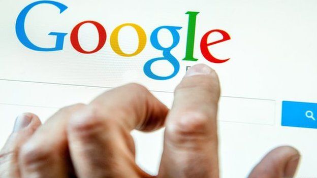 Google logo on screen