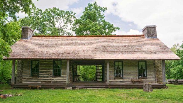 A 19th century dog trot house in Nashville, Tennessee