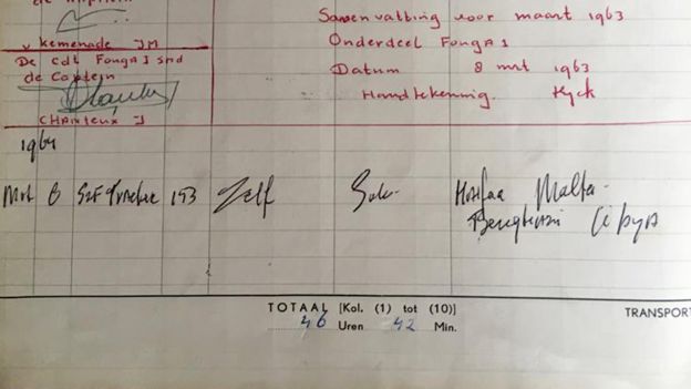 Van Eijck lists his solo flight to Benghazi in his log book