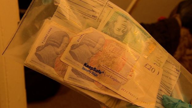 Cash seized in raids