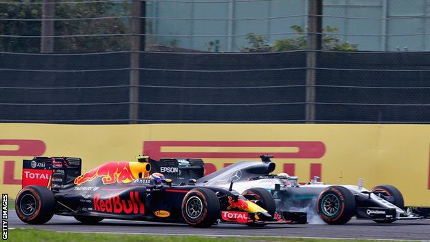 Red Bull's Max Verstappen (left) and Mercedes rival Lewis Hamilton (right)