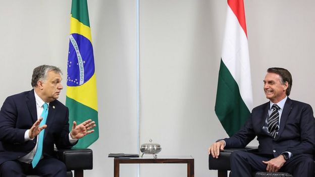 Viktor Orban e Jair Bolsonaro