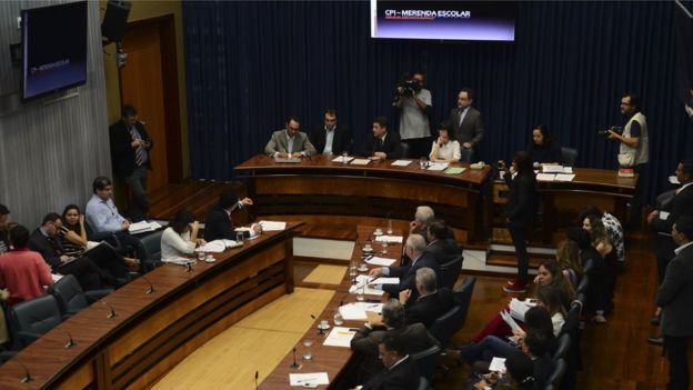 Sessão da CPI da Merenda Escolar na Assembleia Legislativa de São Paulo, em 2016