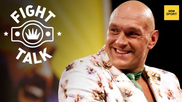 New WBC heavyweight champion Tyson Fury looking happy after beating Deontay Wilder in Las Vegas
