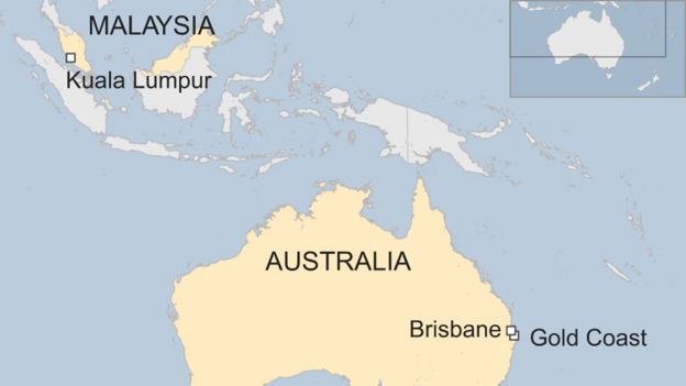 Ramani ya Australia na Malaysia