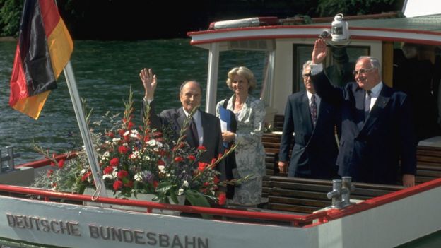 Francois Mitterant và Helmut Kohl