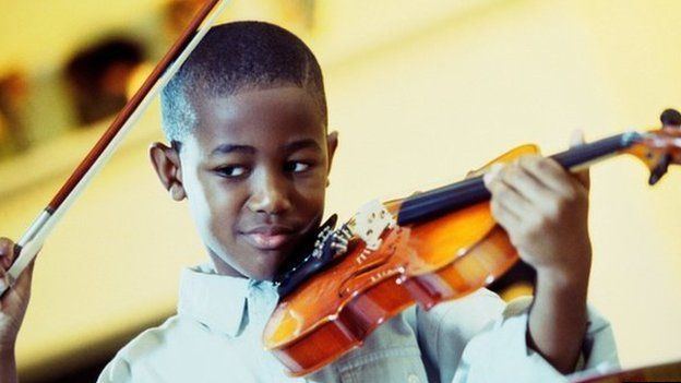 Boy with violin