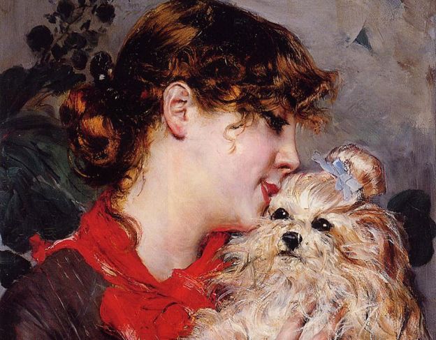 "La actriz Rejane y su perro", de Giovanni Boldini.