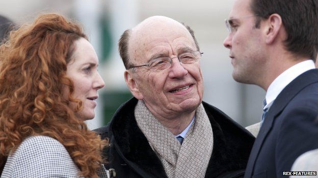 Rebekah Brooks, Rupert Murdoch, and James Murdoch