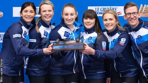 The Scottish rink celebrate their European title in Lillehammer