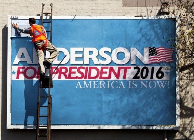 A mock up of an Anderson campaign billboard