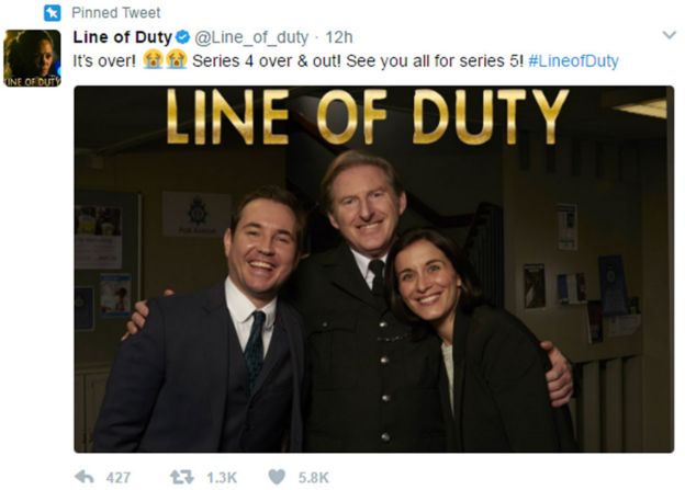 Tweet da linha de serviço