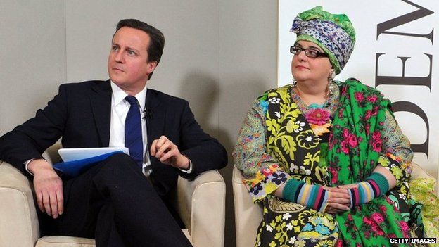 David Cameron and Camila Batmanghelidjh