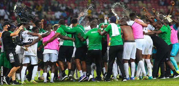 Sierra Leone celebrate their draw