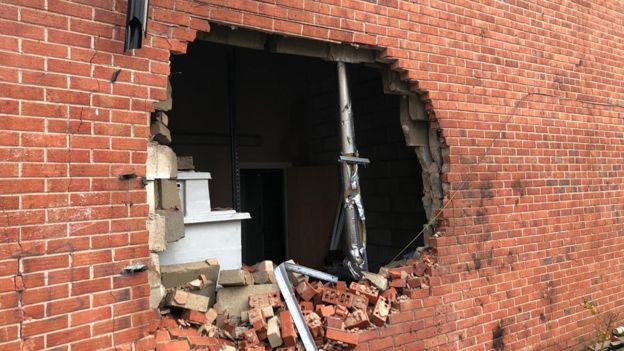damaged wall