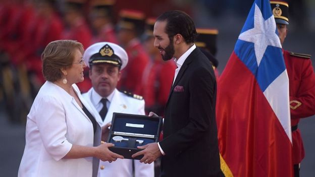 Bukele y Michelle Bachelet