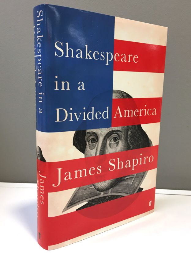 The front cover of Shakespeare in a Divided America by James Shapiro