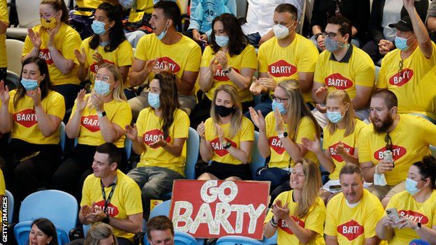Ash Barty fans at 2022 Australian Open final