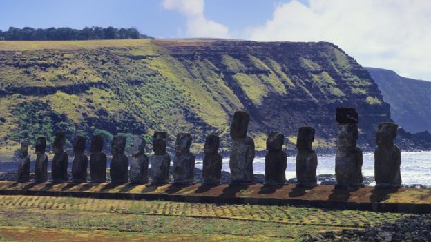 Moais en Isla de Pascua